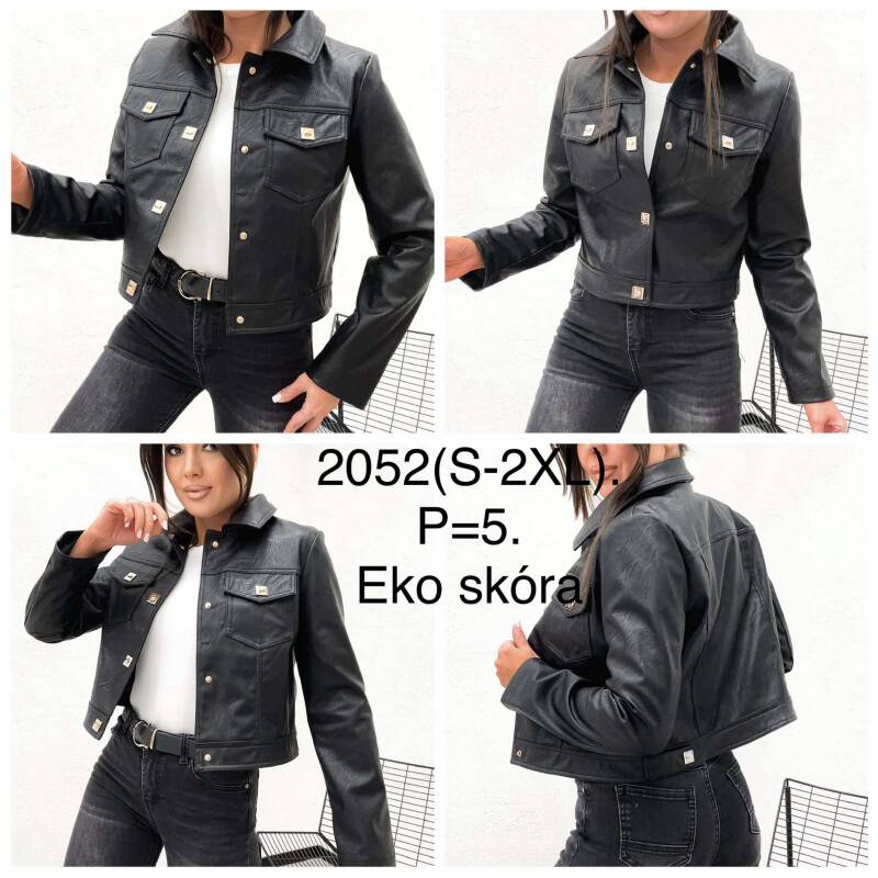 Kurtki damskie skórzana Roz S-XL , 1 Kolor Paczka 5 szt 1